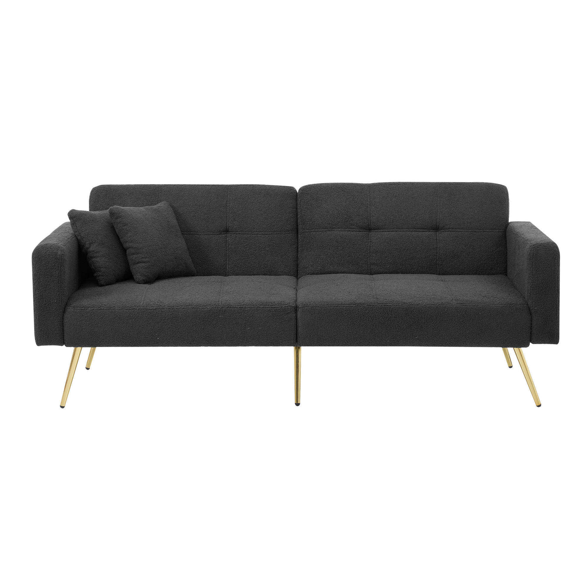SCHLAFSOFA mit Bettfunktion verstellbar 175 x 64 x 72 cm Antique Gray - Grau, Kunststoff (175/72/64cm) - Meubliv