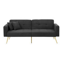 SCHLAFSOFA mit Bettfunktion verstellbar 175 x 64 x 72 cm Antique Gray - Grau, Kunststoff (175/72/64cm) - Meubliv