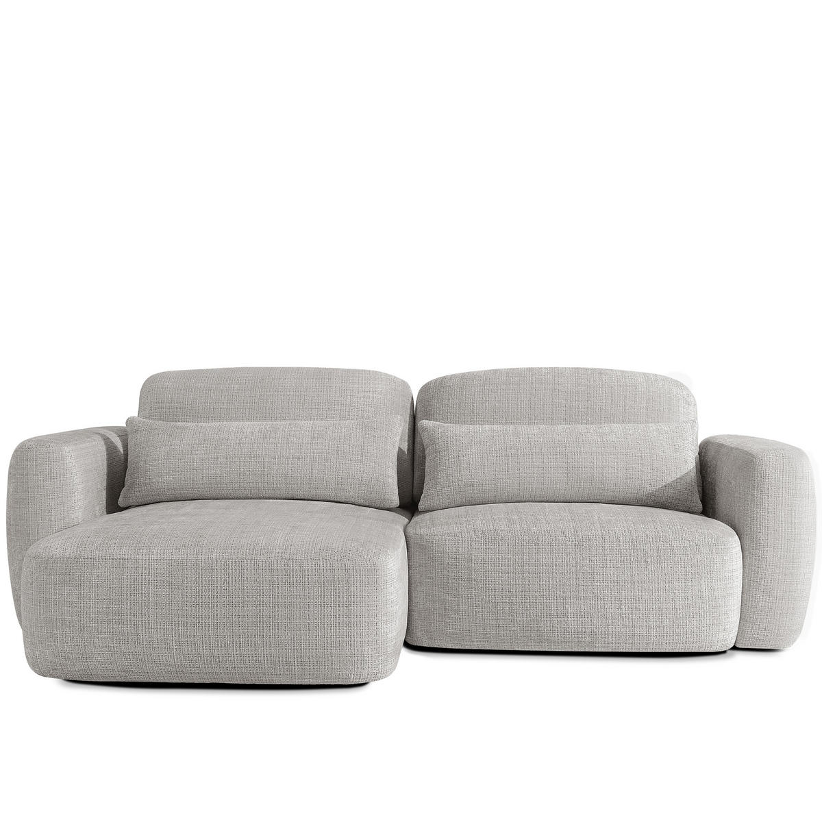 SITZGARNITUR ELOSA - Hellgrau, Holz/Textil (245/85/165cm) - KONSIMO®