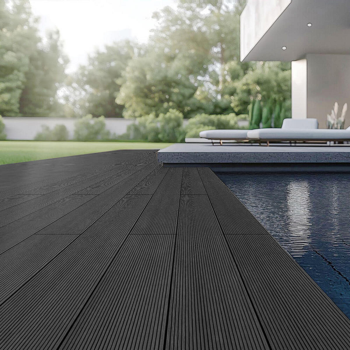 TERRASSENDIELEN SAMANA - Anthrazit, 2 m² - Anthrazit, Kunststoff (220/14.6/2.1cm) - Home Deluxe
