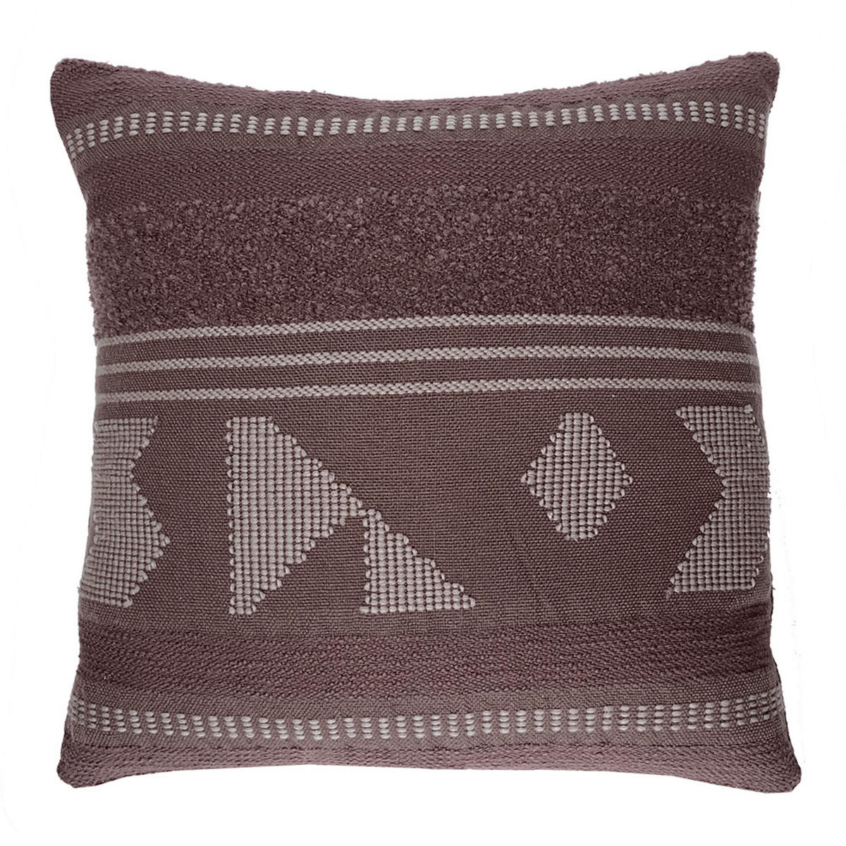 DEKOKISSEN Crafty kastanienbraun 50x50 - Rostfarben/Braun, Textil (50/50/12cm) - Malagoon