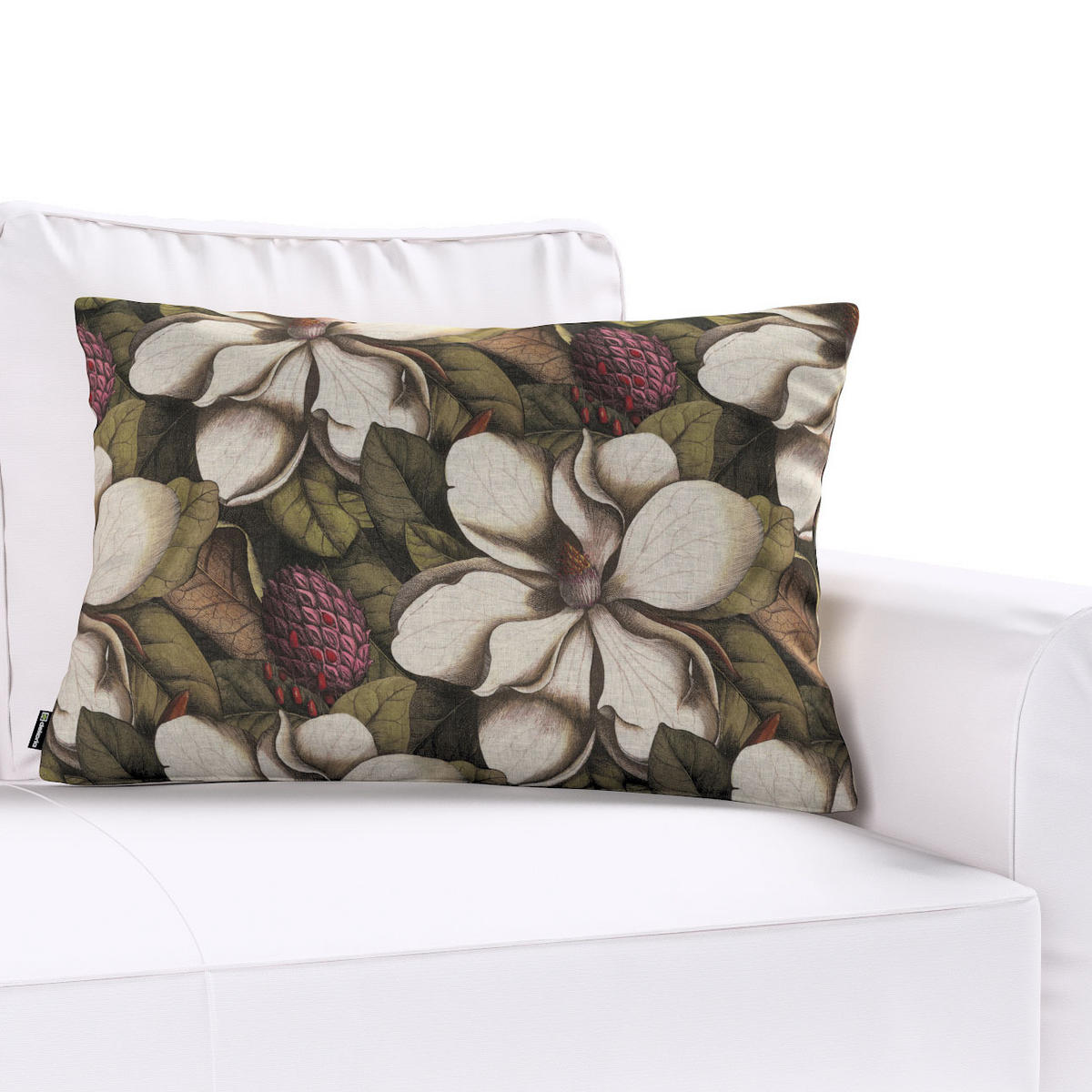 KISSENHÜLLE Eden grün und beige, 60x40cm - Grün, Textil (60/40cm) - Dekoria