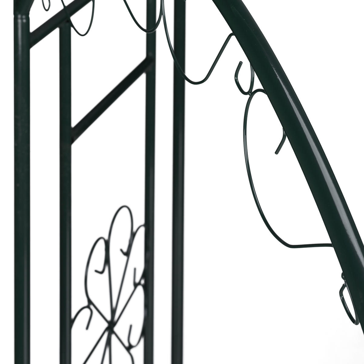 ROSENPAVILJON - temno zelena, kovina (160/250/160cm) - Relaxdays