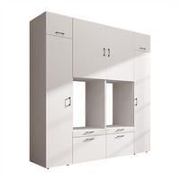 WASCHMASCHINENSCHRANK Serie 2 224cm Breit, 240cm Hoch - Weiß, Holzwerkstoff (224/240/67cm)