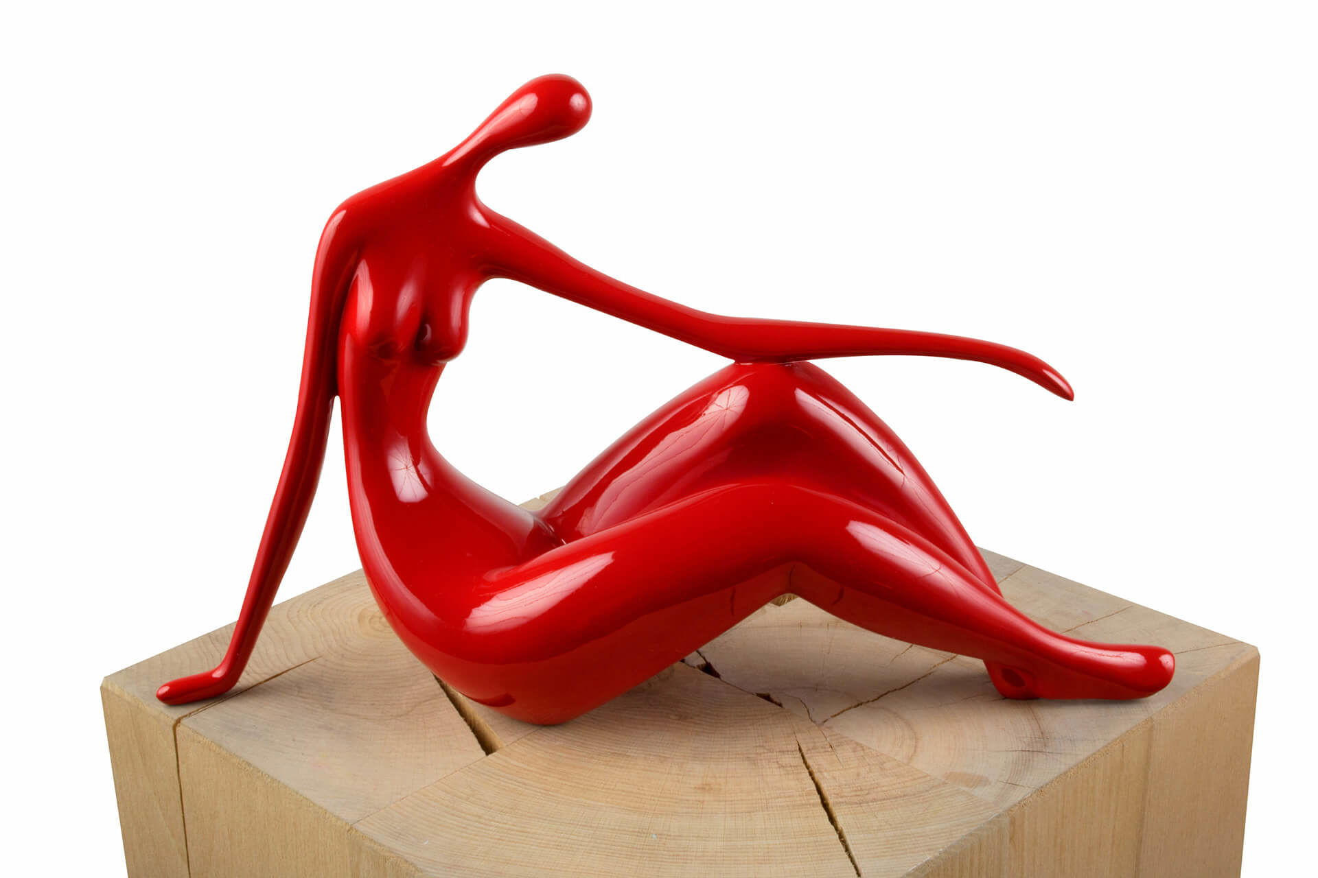 SKULPTUR Rot 36/22 cm - Rot, Stein (0.9/22/10cm) - KUNSTLOFT