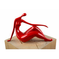 SKULPTUR Rot 36/22 cm - Rot, Stein (0.9/22/10cm) - KUNSTLOFT