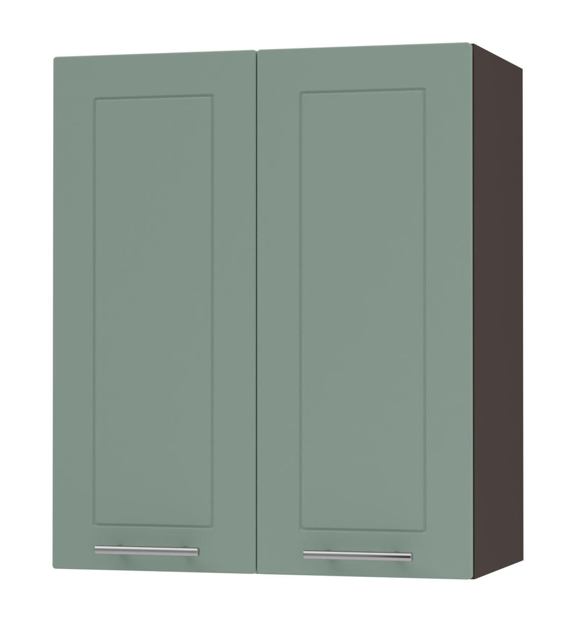 Feldmann-Wohnen Küchenhängeschrank Mintgrün, Dunkelgrau 60x72x32.5 cm
