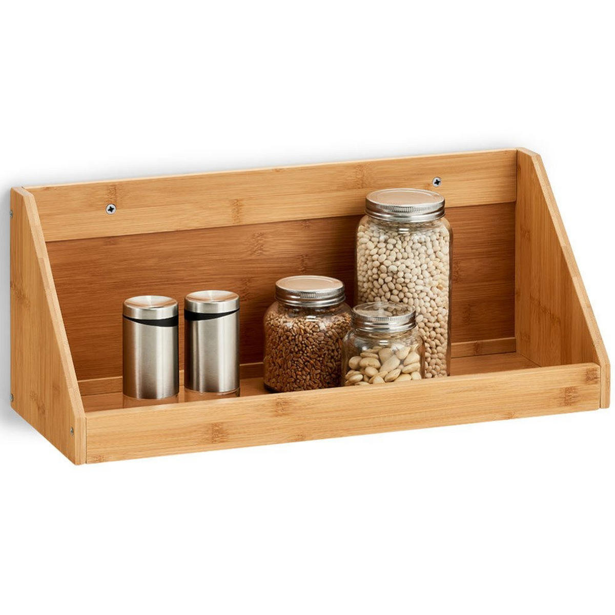 KÜCHENREGAL für Gewürze Bamboo 50/20/20 cm - Braun, Naturmaterialien (20/20/50cm) - ZELLER