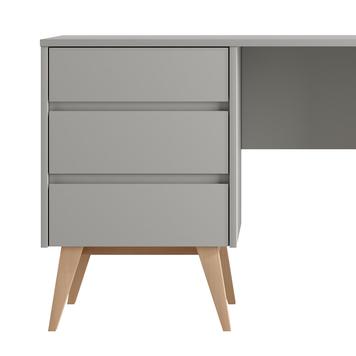 PSACÍ STŮL Swing Šedá a dřevo - šedá, kompozitní dřevo (62/125/75cm) - Petits-meubles