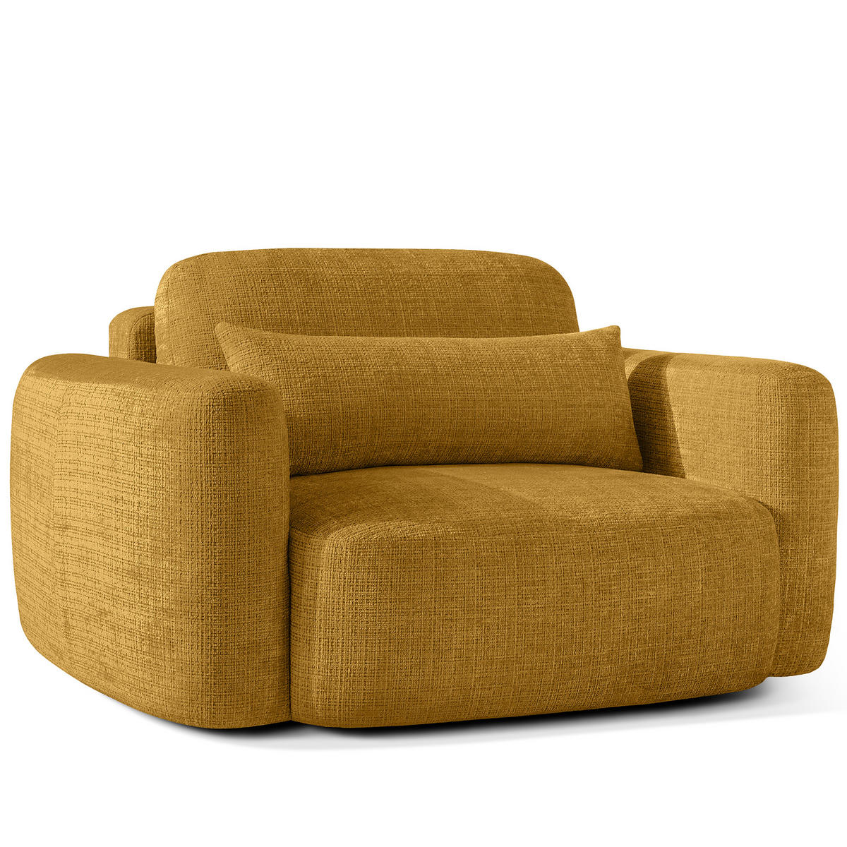 SESSEL ELOSA - Gelb, Holz/Textil (145/85/115cm) - KONSIMO®
