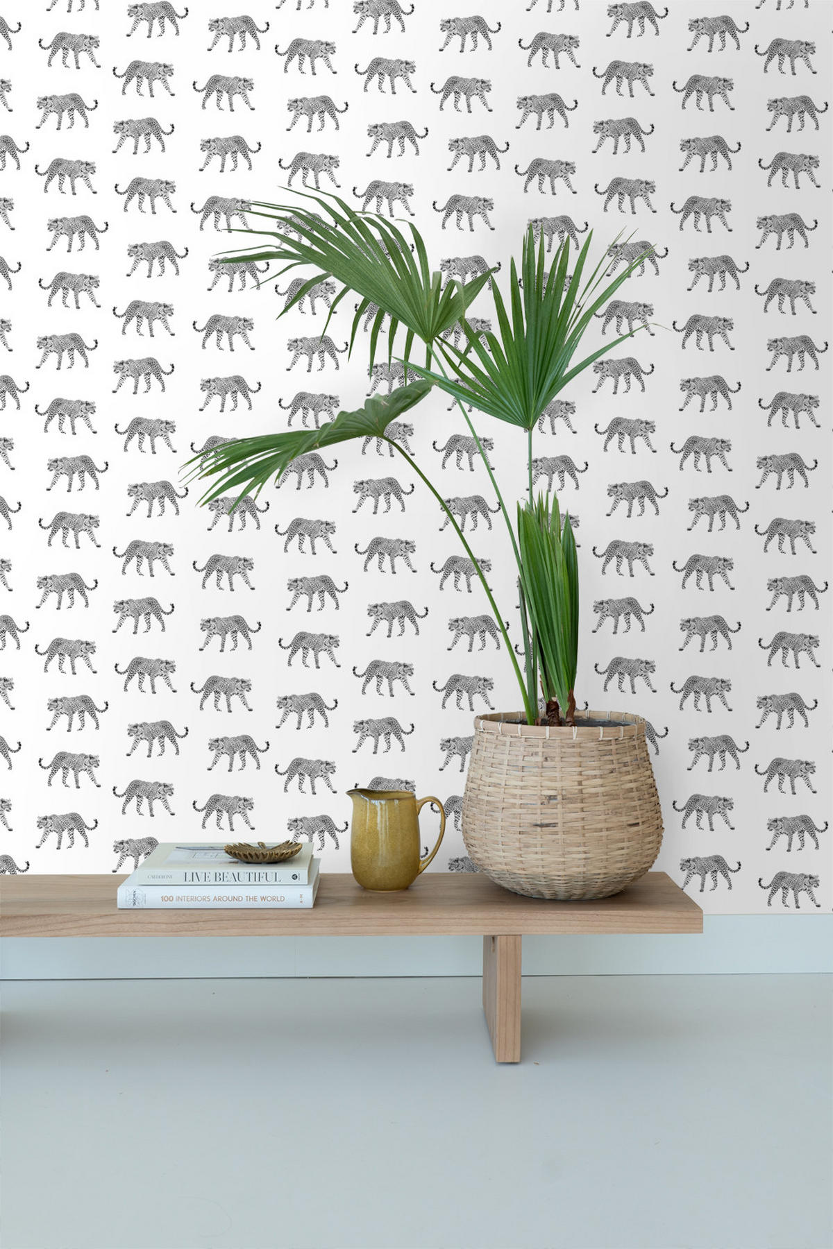 TAPETE Panter 53 cm x 10.05 m - Schwarz, Papier (53/1000cm) - ESTAhome