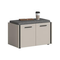 SITZBANK INKL. SITZKISSEN Emil Kaschmir 75/40/42 cm - Beige, Holzwerkstoff (75/42/40cm) - Xonox