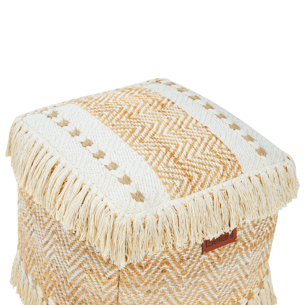 POUF Hellbeige Alupola - Beige, Naturmaterialien (40/40/40cm) - Beliani
