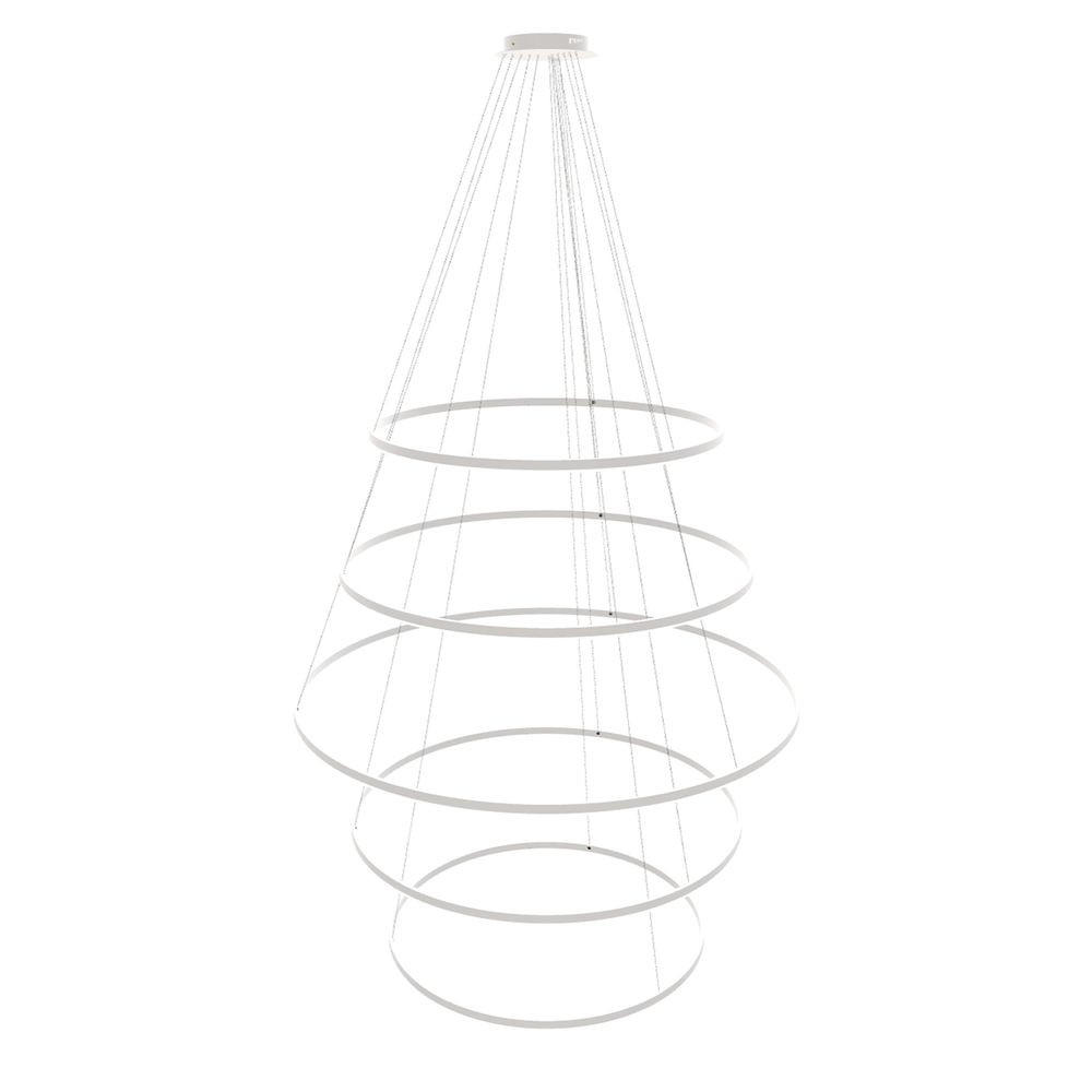 LED-HÄNGELAMPE 5er Ring Weiß Ø 100 | 120 | 150 | 120 | 100cm - Weiß, Metall (1.3/150/3.3cm) - s.luce