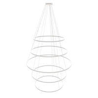 LED-HÄNGELAMPE 5er Ring Weiß Ø 100 | 120 | 150 | 120 | 100cm - Weiß, Metall (1.3/150/3.3cm) - s.luce