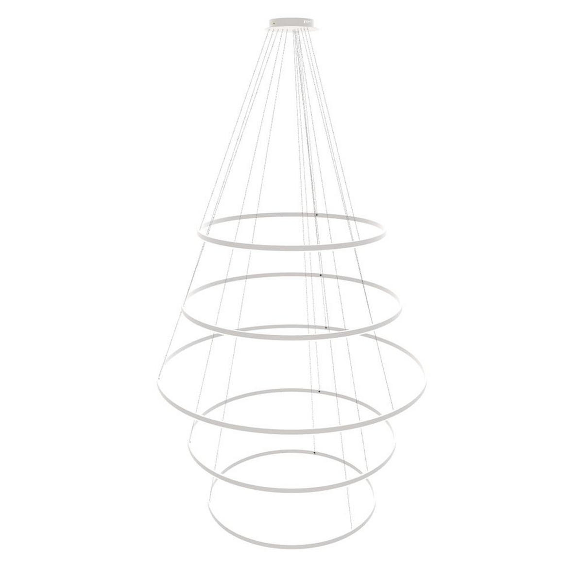 LED-HÄNGELAMPE 5er Ring Weiß Ø 100 | 120 | 150 | 120 | 100cm - Weiß, Metall (1.3/150/3.3cm) - s.luce