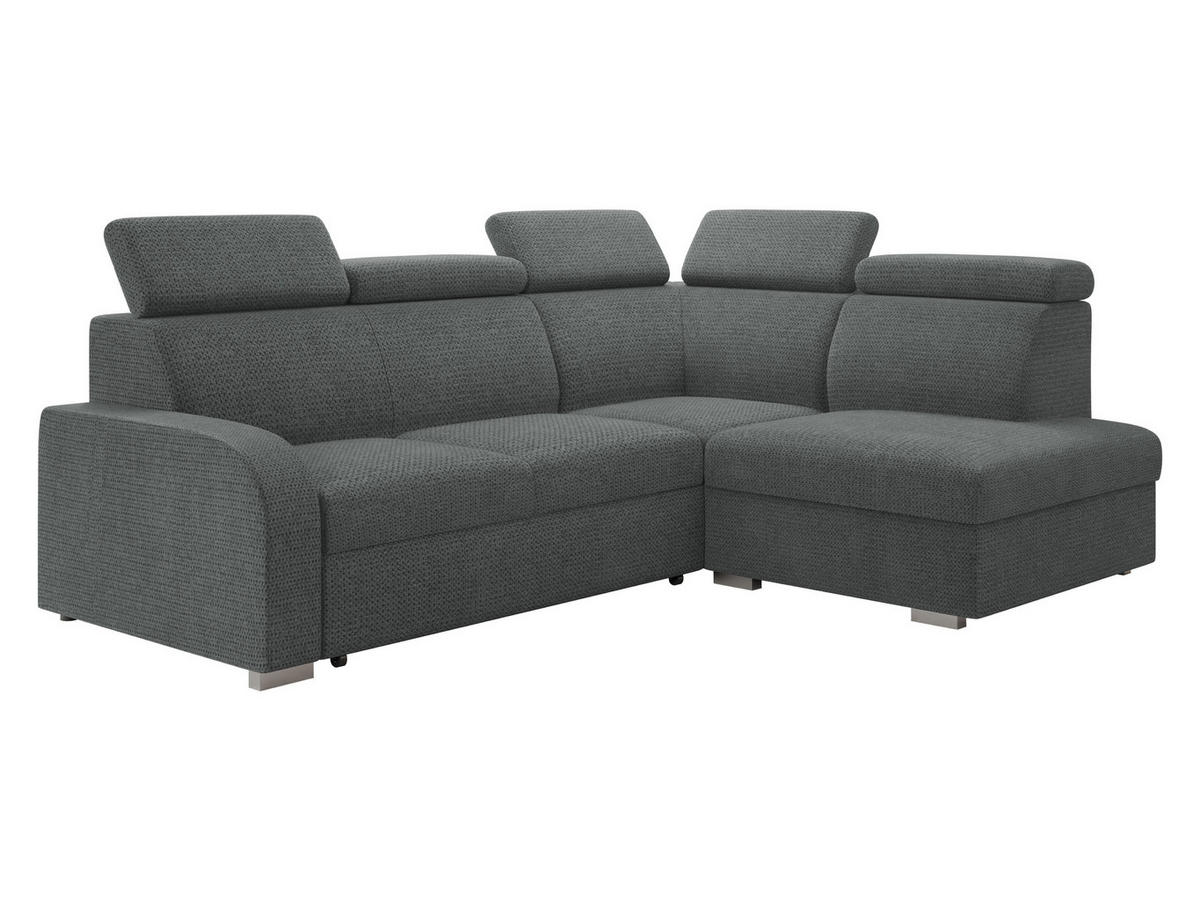 ECKSOFA Oslo 2rRLXp, Seite: Rechts 2R+R+LXP - Silberfarben/Grau, Holz/Textil (250/200cm) - MIRJAN24