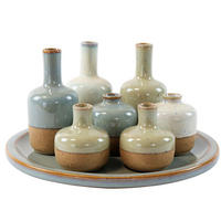 VASENENSEMBLE Skagen 8-tlg. - Naturfarben, Keramik (13.5cm) - FURNARO