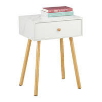 NACHTTISCH - Weiß, Holz/Holzwerkstoff (40/55/32cm) - Relaxdays