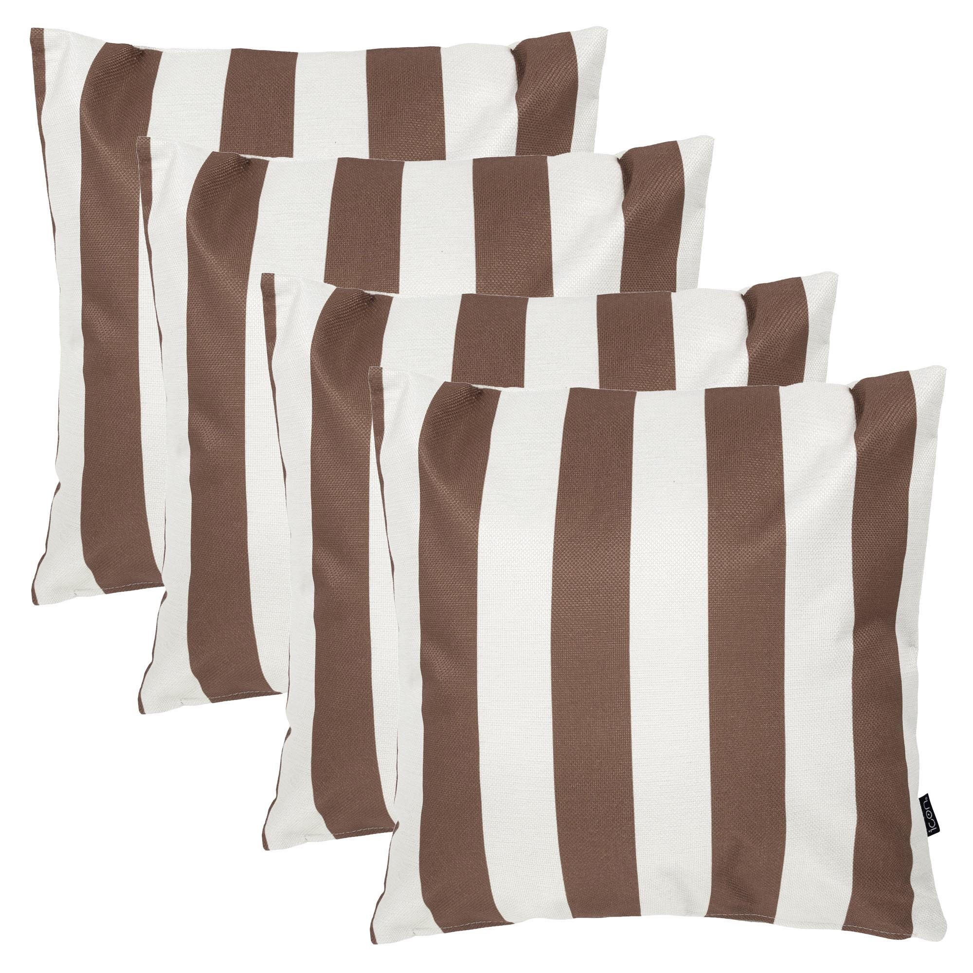OUTDOORKISSEN 4er Set - Braun, Textil (43/43cm) - icon