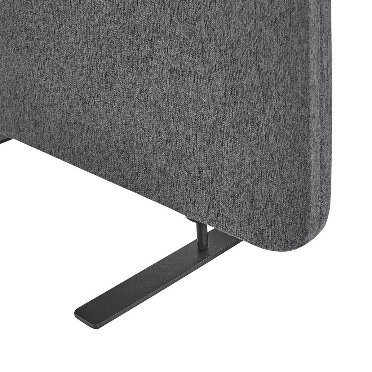 BÜRO-RAUMTEILER 184/184 cm Grau Standi - Dunkelgrau/Grau, Textil (184/184/30cm) - Beliani