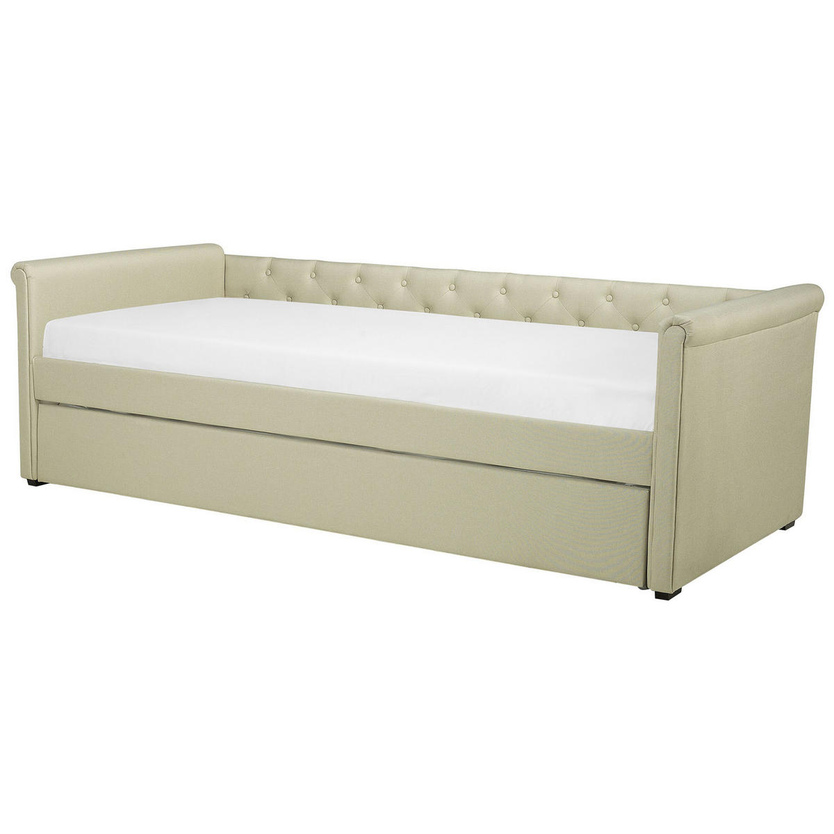 TAGESBETT 80/200 cm Beige Libourne - Beige, Textil (80/200cm) - Beliani