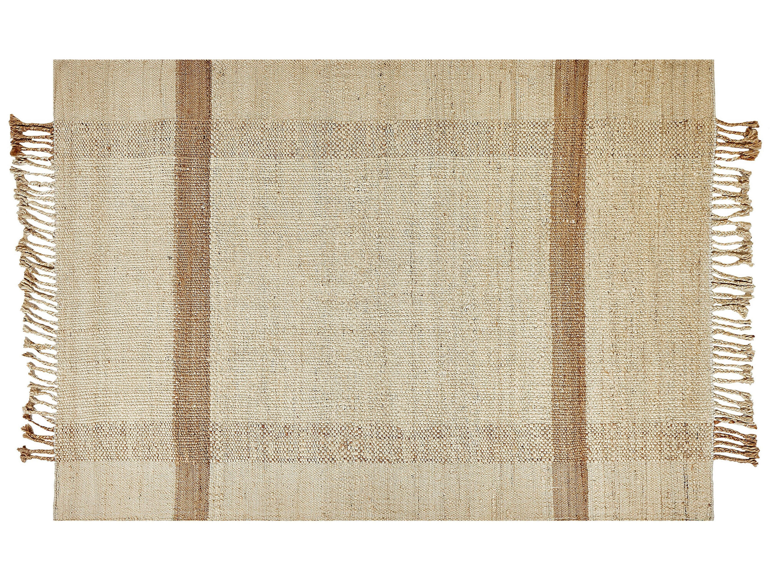 TEPPICH geflochten Yelmez 230/160 cm - Beige, Naturmaterialen (160/230cm) - Beliani