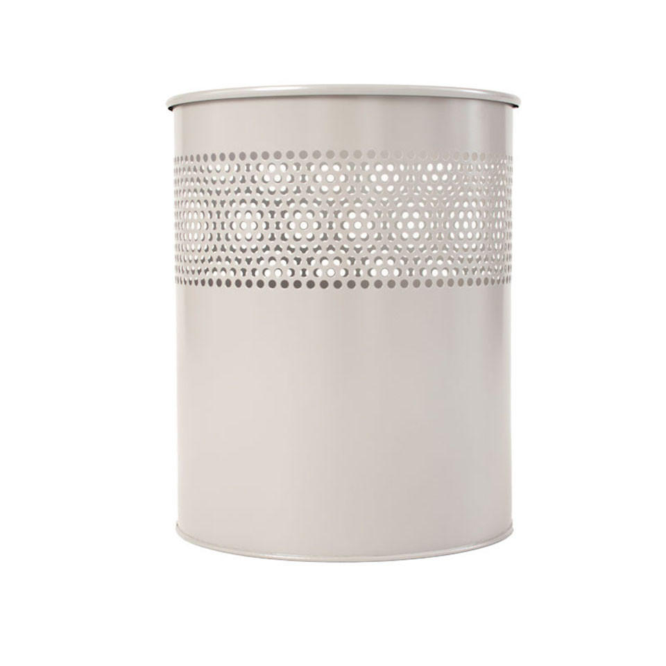 PAPIERKORB halbperfortiert Aus Metall 15 Liter 32x26 cm AlumInium - Silberfarben, Metall (26/32/26cm) - PROREGAL