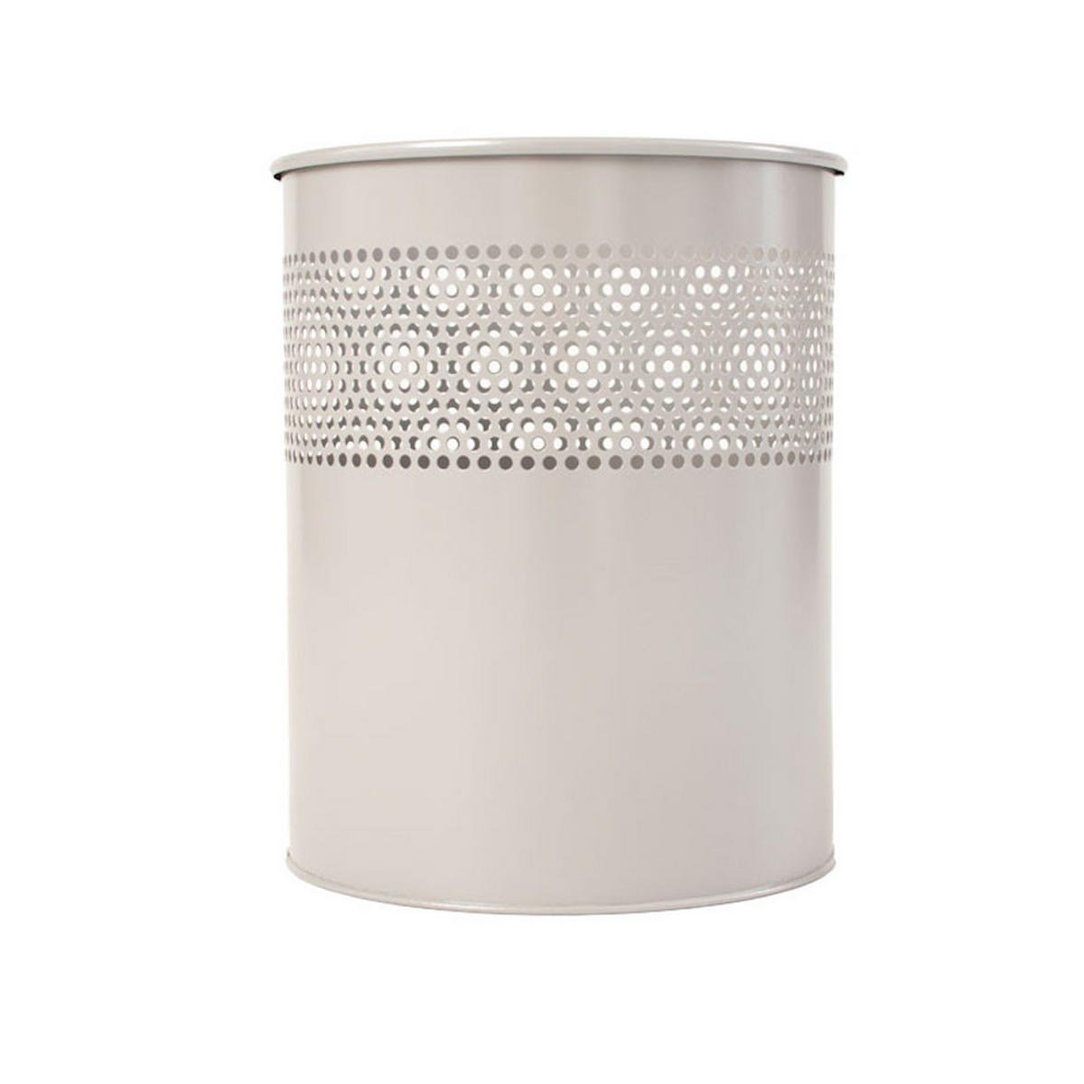 PAPIERKORB halbperfortiert Aus Metall 15 Liter 32x26 cm AlumInium - Silberfarben, Metall (26/32/26cm) - PROREGAL