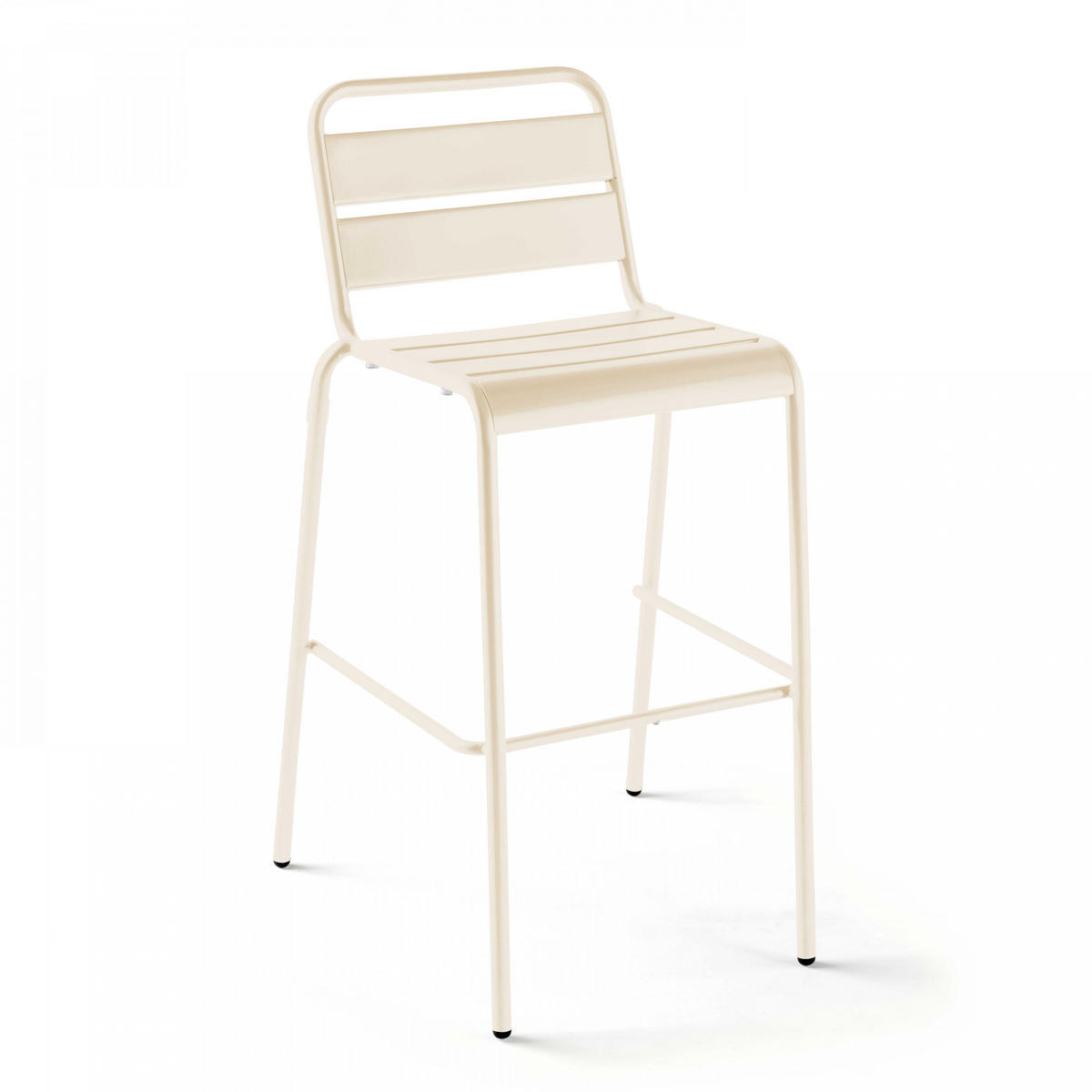 BARHOCKER, Elfenbeinfarbe - Creme, Metall (49/101/58cm) - Oviala