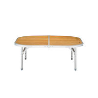 CAMPINGTISCH klappbar mit Tragegriff – Abgerundete Form - Braun, Metall (90/60/70cm) - Kingcamp