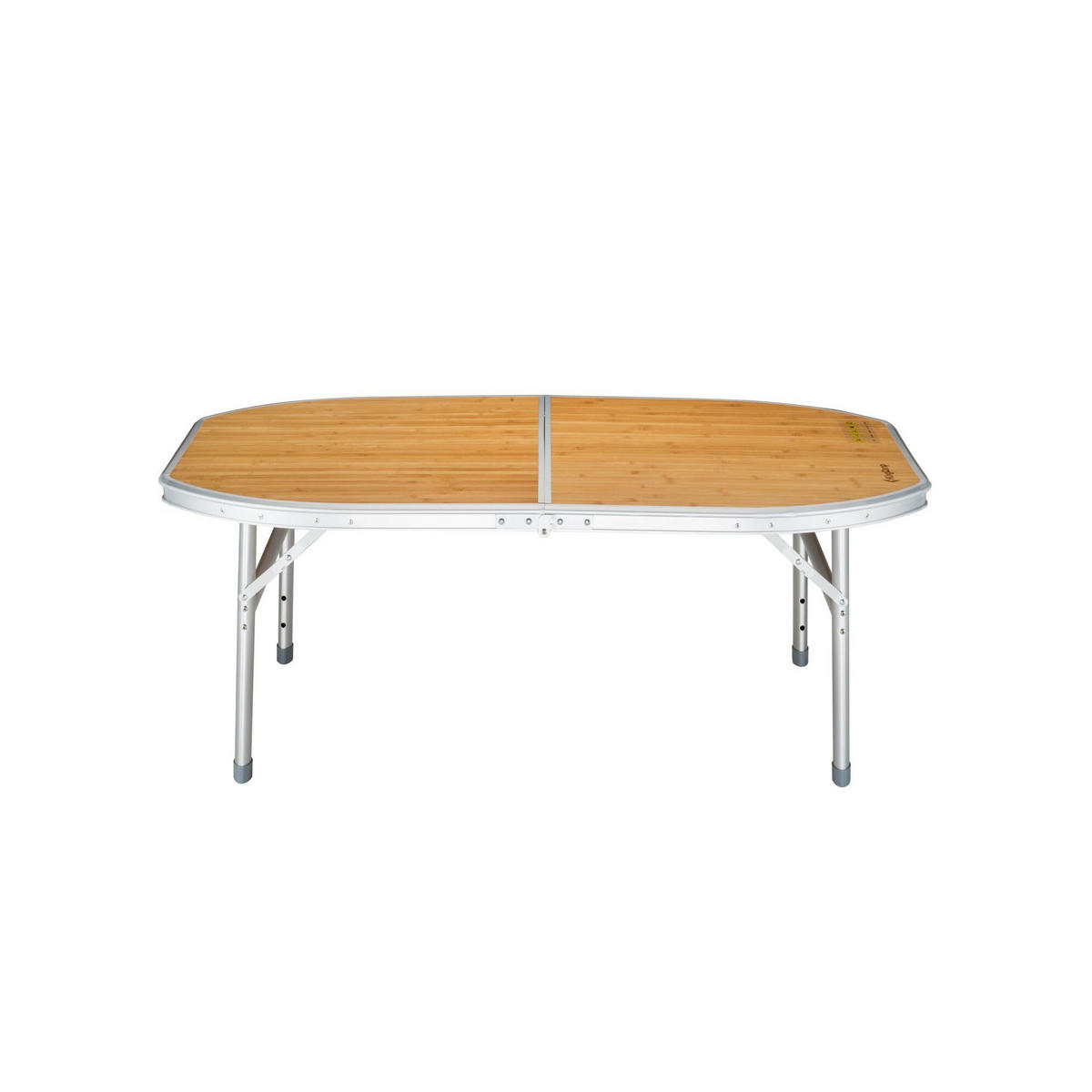 CAMPINGTISCH klappbar mit Tragegriff – Abgerundete Form - Braun, Metall (90/60/70cm) - Kingcamp