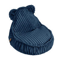SITZSACK für Kinder, Bär, Churros, Nachtsblau - Brombeere, Textil (58/5/67cm) - MeowBaby