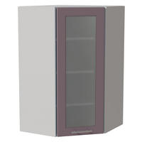 ECKHÄNGESCHRANK Bari W4S/10/60 RAL 4009 pastellviolett (K5) / Weiß 60 / 60 / 96cm - Violett/Weiß, Holz/Holzwerkstoff (60/96/60cm) - Feldmann-Wohnen