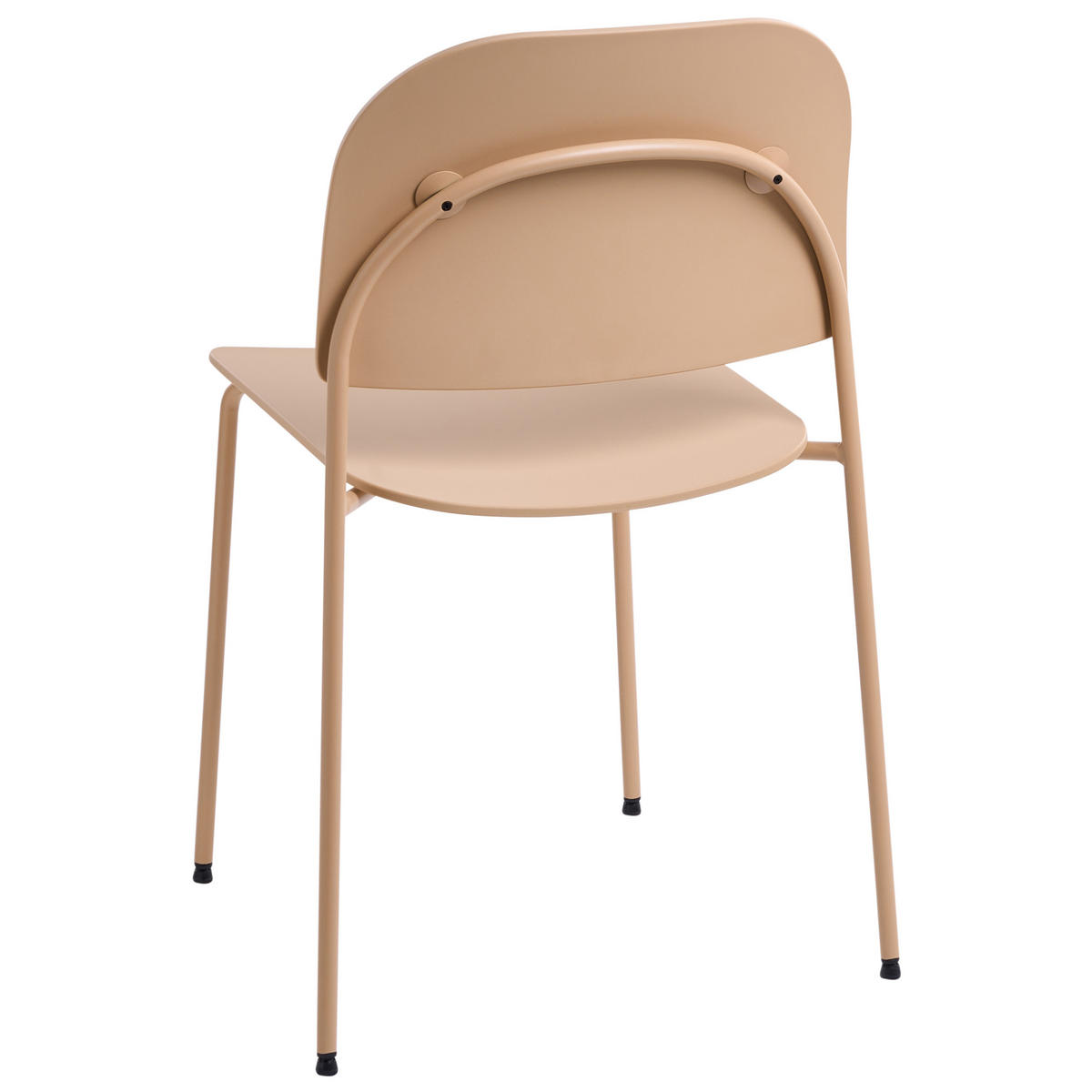 ESSZIMMERSTUHL 2er-Set Metall Beige Windust - Beige, Metall (51/81/50cm) - Beliani