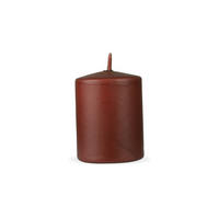 STUMPENKERZEN "Braun", Größe Ø7cm x Höhe: 8 cm - Braun, Naturmaterialien (7/8cm) - HS Candle