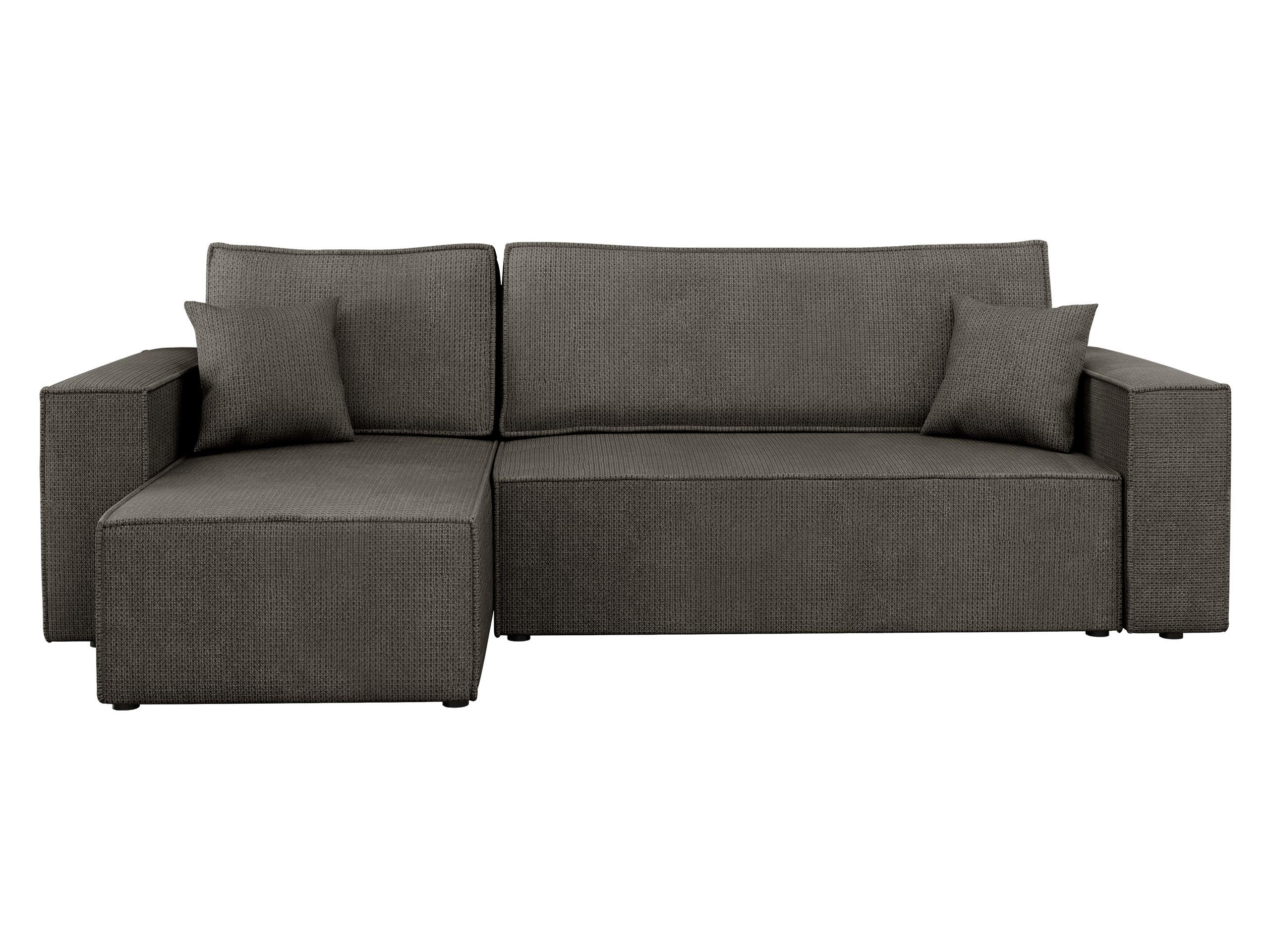 ECKSOFA Karl - Schwarz/Braun, Holz/Kunststoff (244/145cm) - MIRJAN24