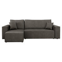 ECKSOFA Karl - Schwarz/Braun, Holz/Kunststoff (244/145cm) - MIRJAN24