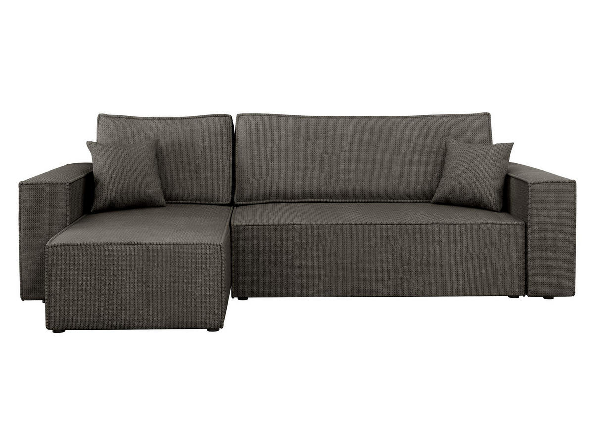 ECKSOFA Karl - Schwarz/Braun, Holz/Kunststoff (244/145cm) - MIRJAN24