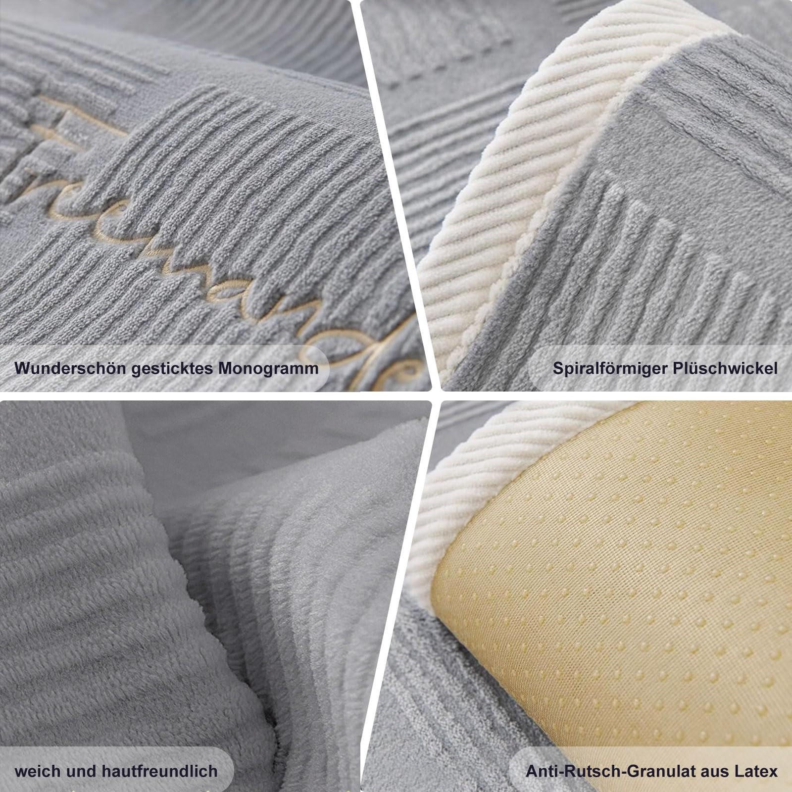 Thumbnail - Kaket Sofaüberwurf, Grau, Textil, Mode, Füllung: Polyester, Rechteckig, 90x160 cm, Wohnzimmer, Sofas & Couches, Sofas