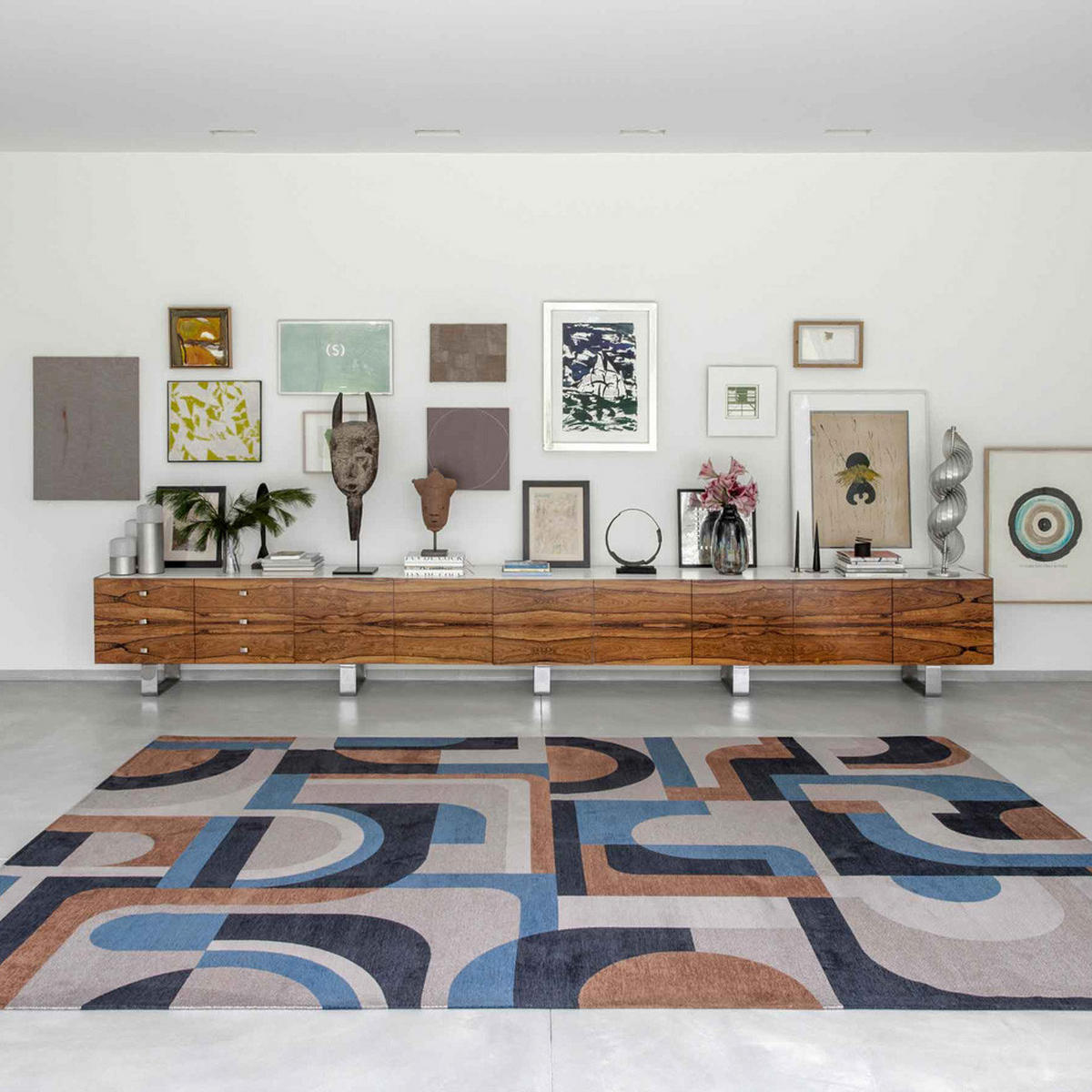 TEPPICH Camel Blue Nuance Module 170/240 cm - Braun, Textil (170/240cm) - Louis De Poortere