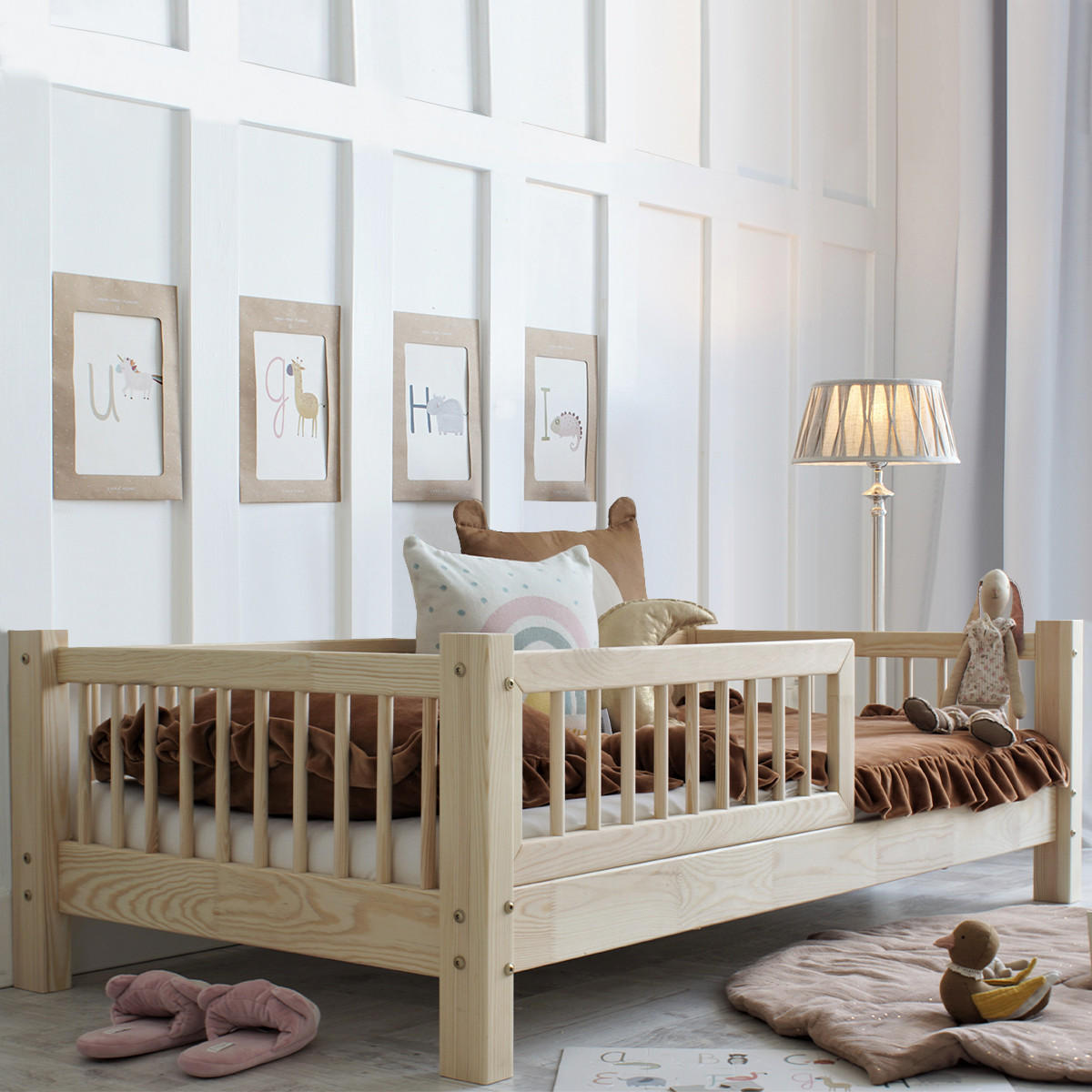 POSTEL 90/190 Adèle Přírodní dřevo - hnědá, dřevo (90/190cm) - Petits-meubles