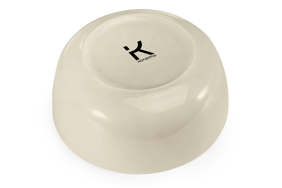 SCHÜSSEL-SET VICTO 6 Personen 6-tlg - Beige, Keramik - KONSIMO®