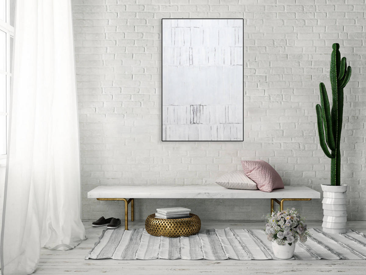 OLEJOMAĽBA 80/120 cm, Zvieratá - biela, drevo/textil (80/120cm) - KUNSTLOFT