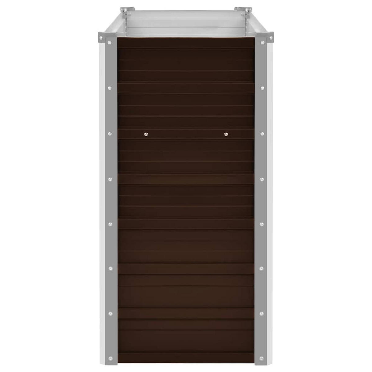 GARTEN-HOCHBEET Braun 100/40/77 Cm Verzinkter Stahl - Braun, Metall (100/77/40cm) - vidaXL