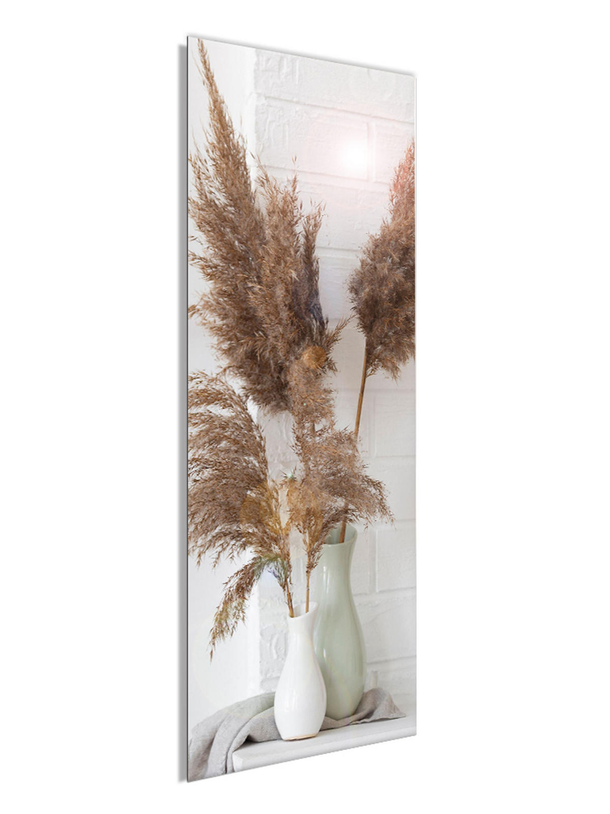 GLASBILD 30x80 cm Stillleben beige weiß - Beige, Glas (30/80cm) - artissimo