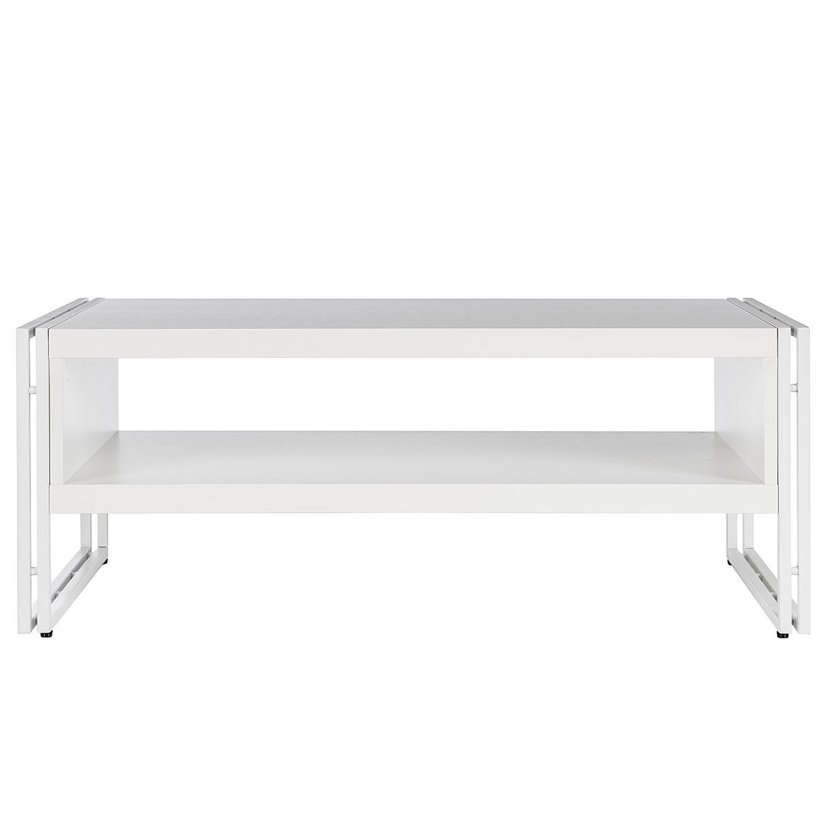 COUCHTISCH - Spanplatte / Metall - Weiß, Holzwerkstoff/Metall (59/100/39cm) - home24