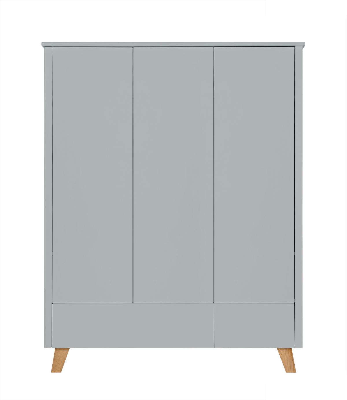 KINDERKLEIDERSCHRANK Zara_3, 3-türig – ideal für das Kinderzimmer - Grau, Holzwerkstoff (136/176/51.5cm) - RAUMHIRSCH FURNITURE