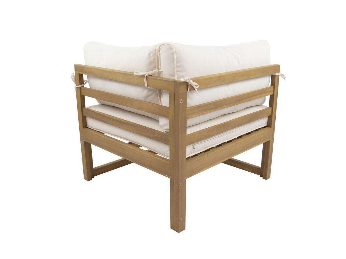 ECKLOUNGE-SET Karmoy Akazienholz FSC 100 für 4 Personen - Braun, Kunststoff - Green Spirit