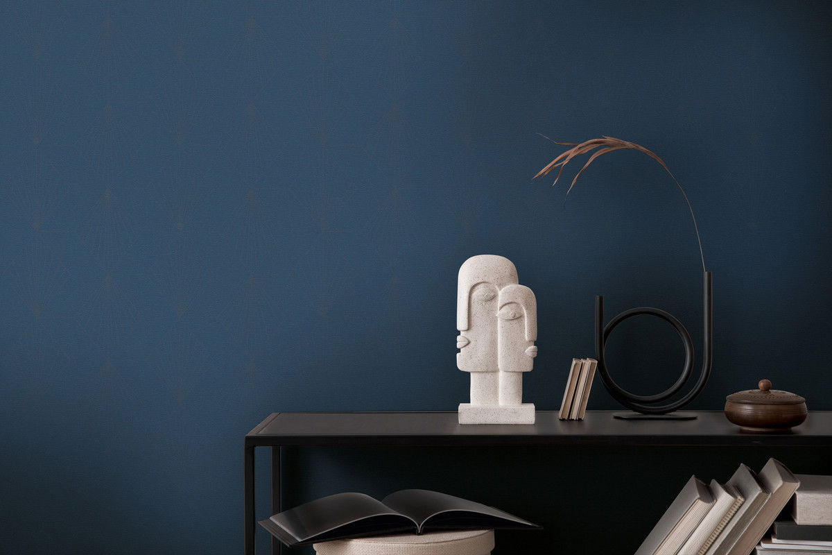 VLIESTAPETE Blau 53/1005 cm - Blau, Textil (53/1cm) - KUNSTLOFT